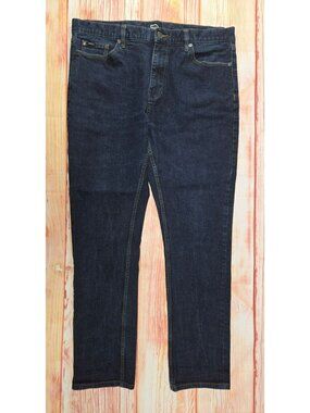 RVCA Daggers Mens Slim Fit Dark Wash Jeans Size 38 Cotton Blend